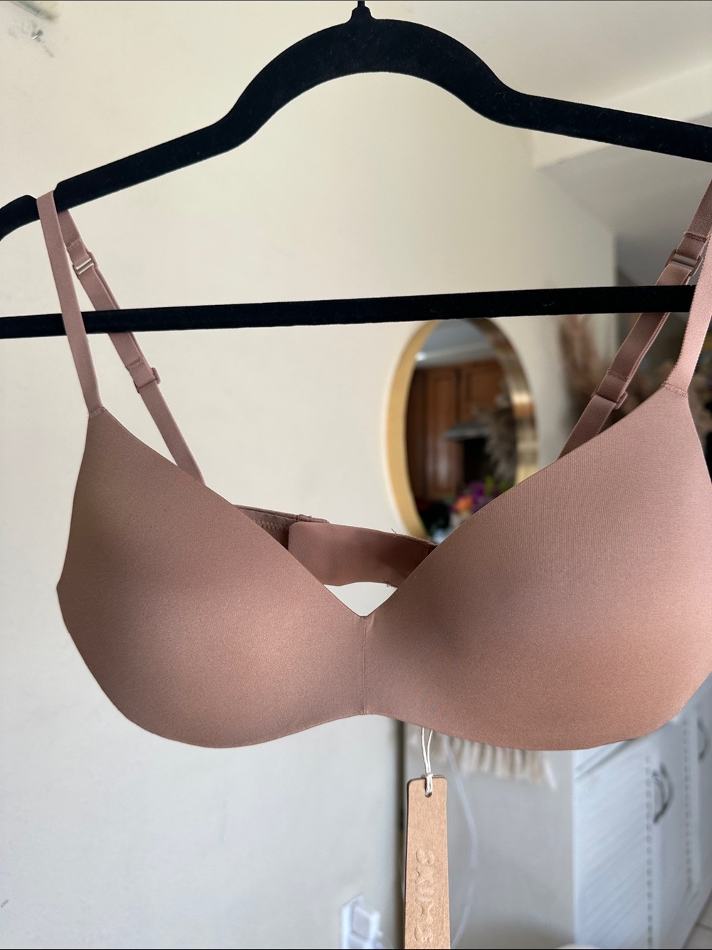 NWT Skims Body WIRELESS Push Up Plunge BRA in Ochre 34B
